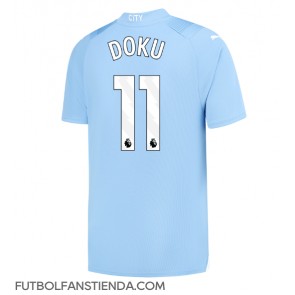 Manchester City Jeremy Doku #11 Primera Equipación 2023-24 Manga Corta